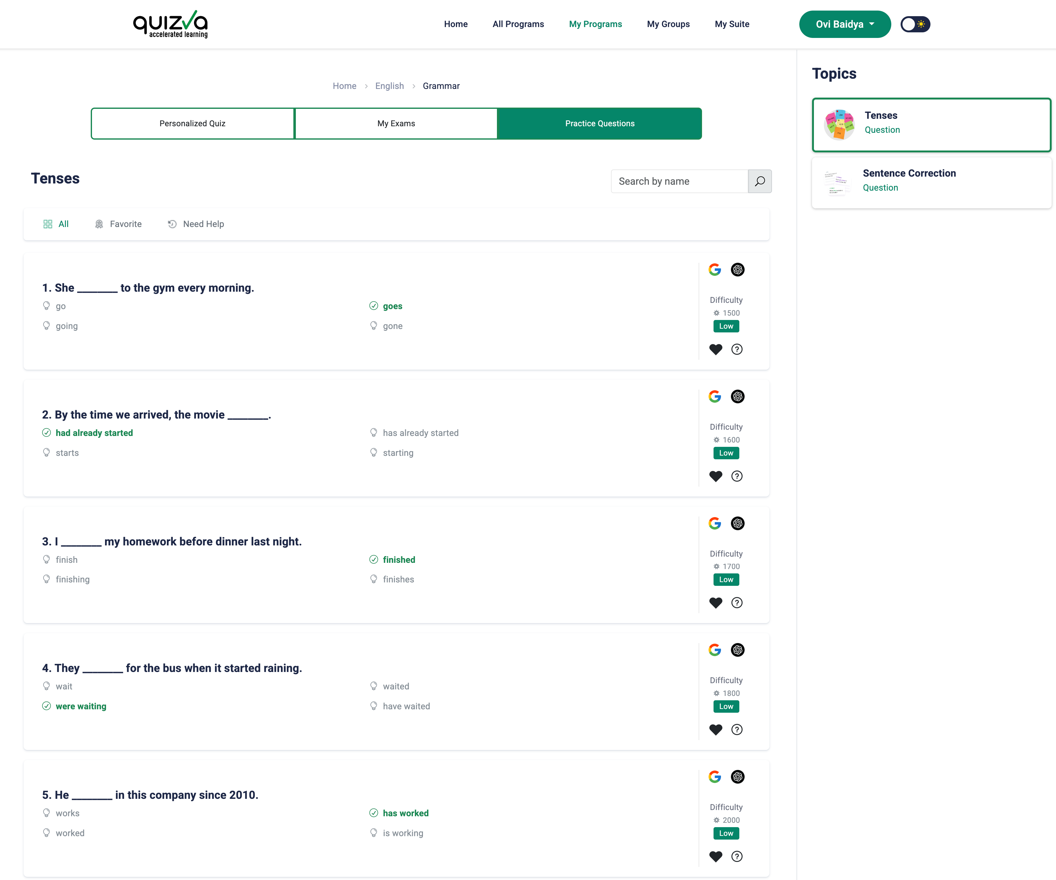 Individual Plan Screenshot